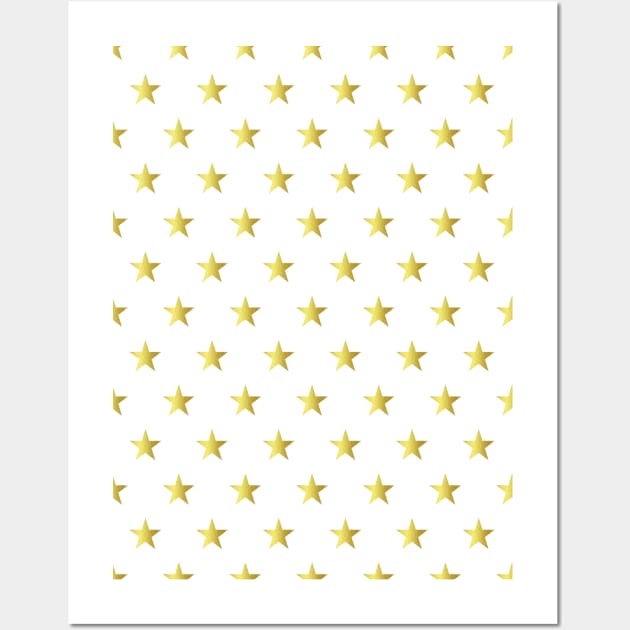 GOLD Star Pattern Wall Art by SartorisArt1